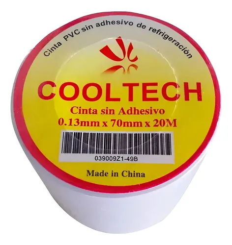 CINTA PVC S/ADHES BLANCA 20 MTS X 72 MM