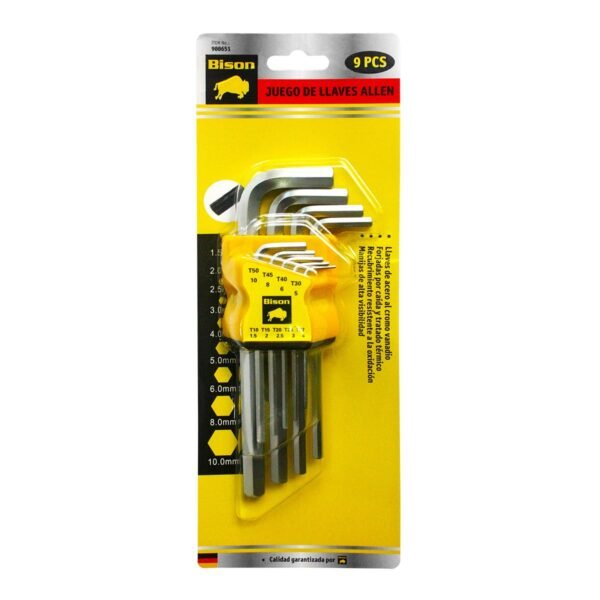 JUEGO DE LLAVE ALLEN BISON 9PCS